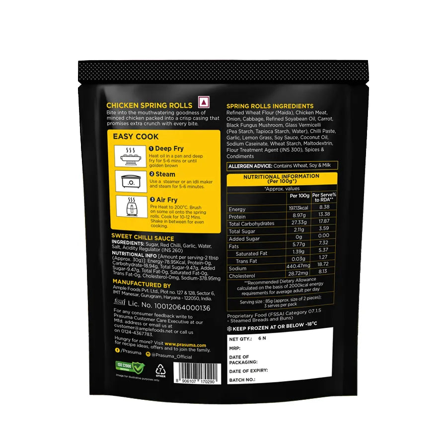 Prasuma Chicken Spring Rolls - 240 g