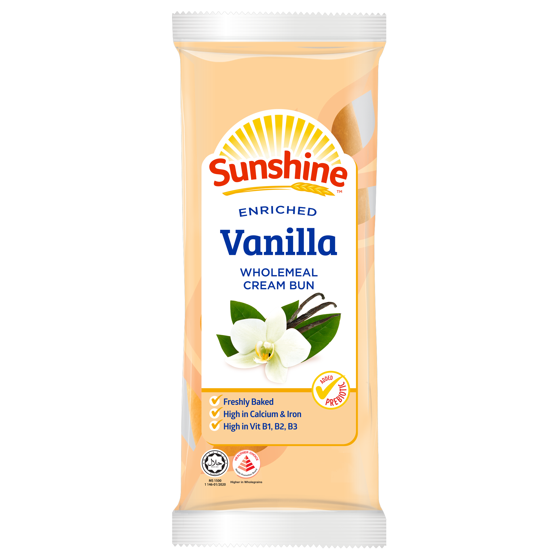 Sunshine Vannila Wholemeal Cream Roll - 65 g