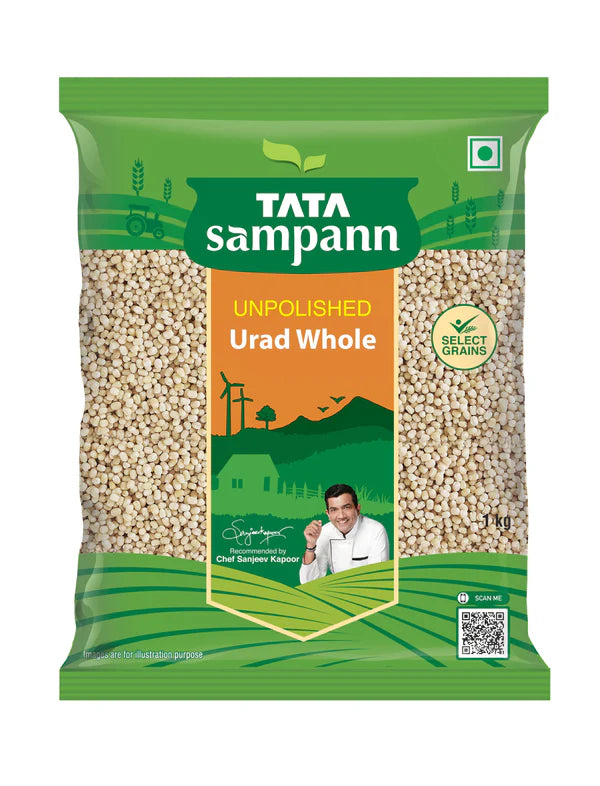 Tata Sampann White Urid Dal Whole (Gota) - 1 kg