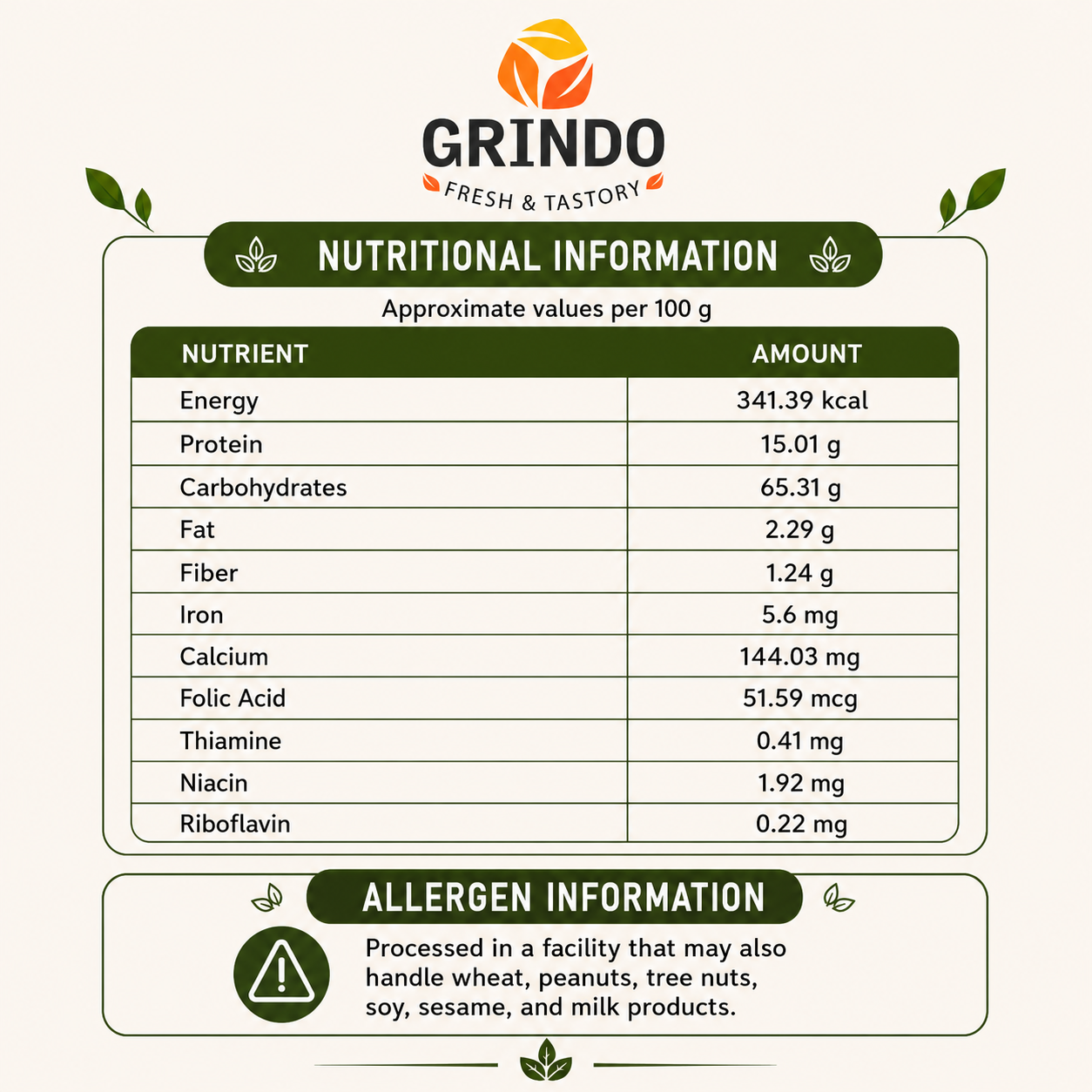 Grindo Sprouted Multigrain Atta Mix Flour - 500 g