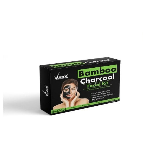 VCare Detoxifying Bamboo Charcoal Facial Kit -1 Bag Kit