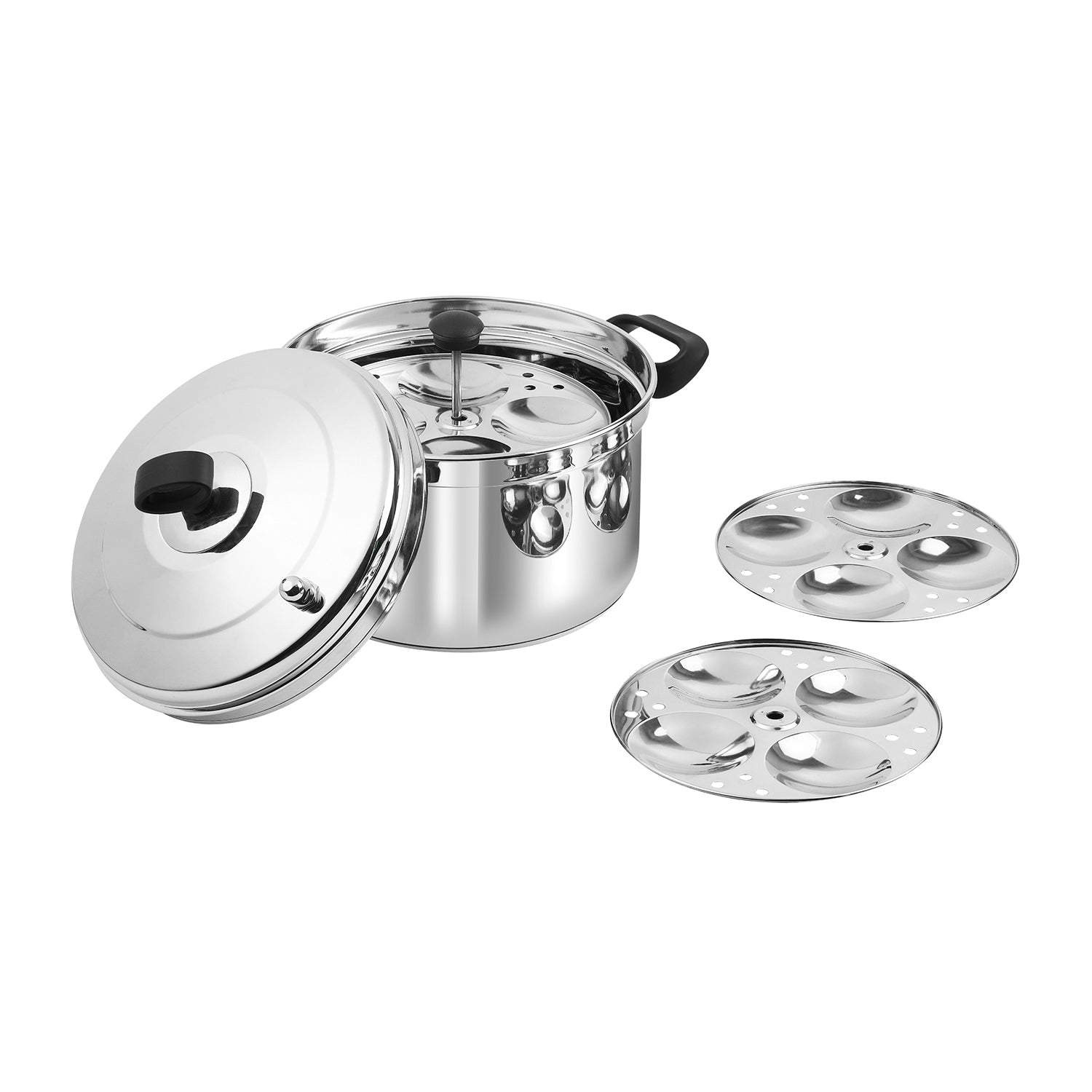 Vinod Classic Stainless Steel Idli Maker Cooker - 6 Deeper Plates (24 Idlis) - IDC6