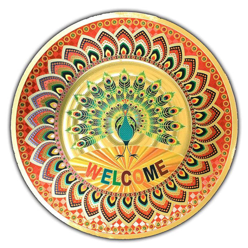 Rangoli Kolam Sticker Gold Small - Set of 3 (7 inches)