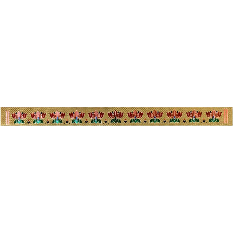 Rangoli Kolam Sticker Gold Border - set of 3