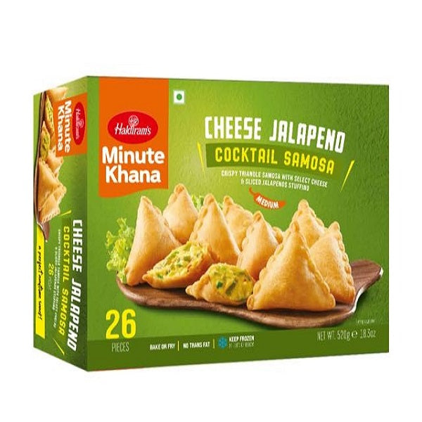 Haldiram's Minute khana Cheese Jalapeno Cocktail Samosa (Chilled) - 460 g