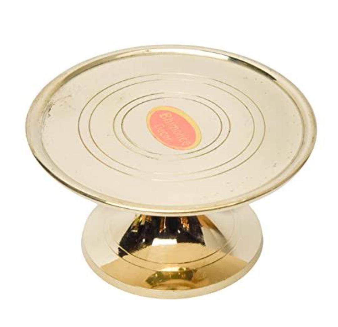 Authentic Gold Plated Brass Stand Peedam - 1 Pc