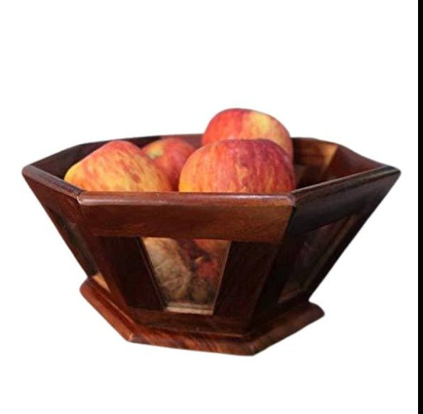 Rose Wood Tableware Fruit Basket Tray
