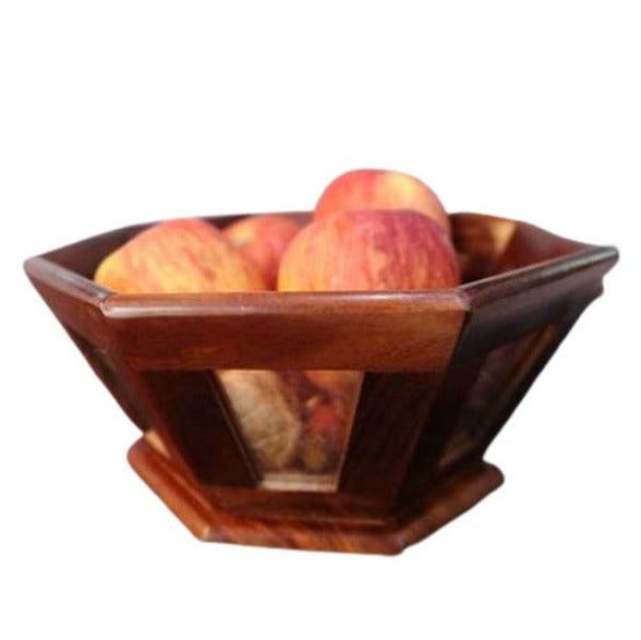 Rose Wood Tableware Fruit Basket Tray