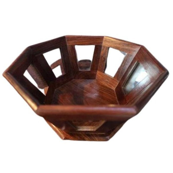 Rose Wood Tableware Fruit Basket Tray