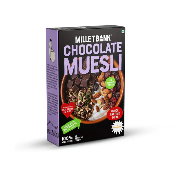 Millet Bank Muesli Chocolate Made with Multi Millet No Artificial Colours - 350 g