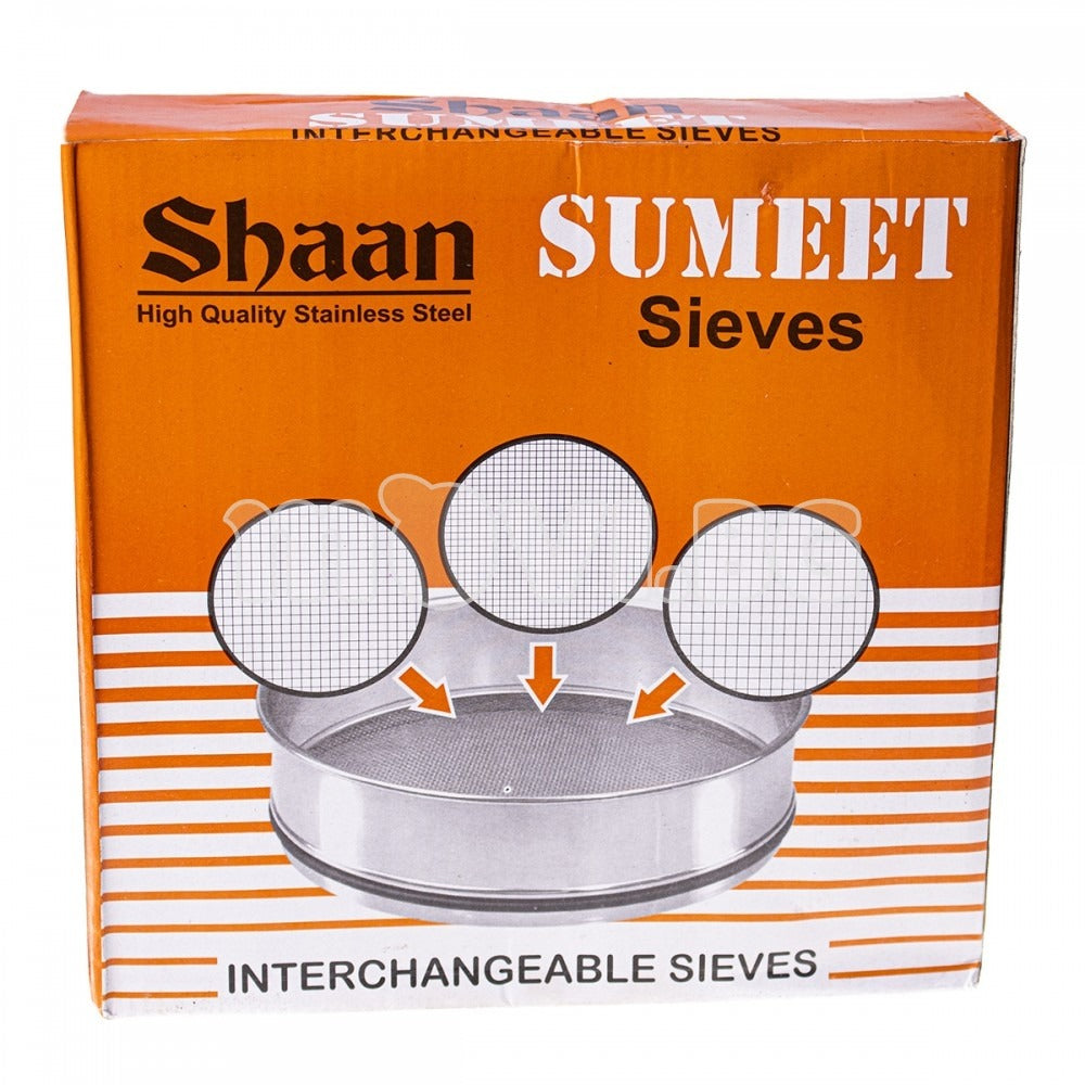 Shaan Stainless Steel Interchangeable (Chalni) Sieve - 1 Set