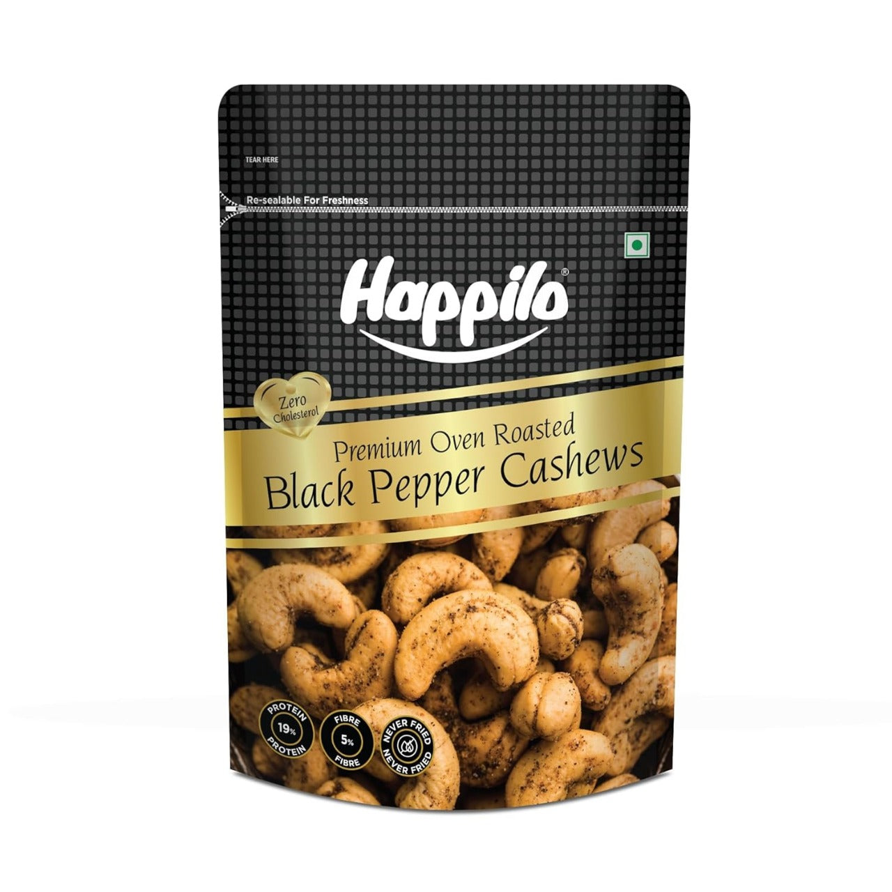 Happlio Black Pepper Cashew - 45 g
