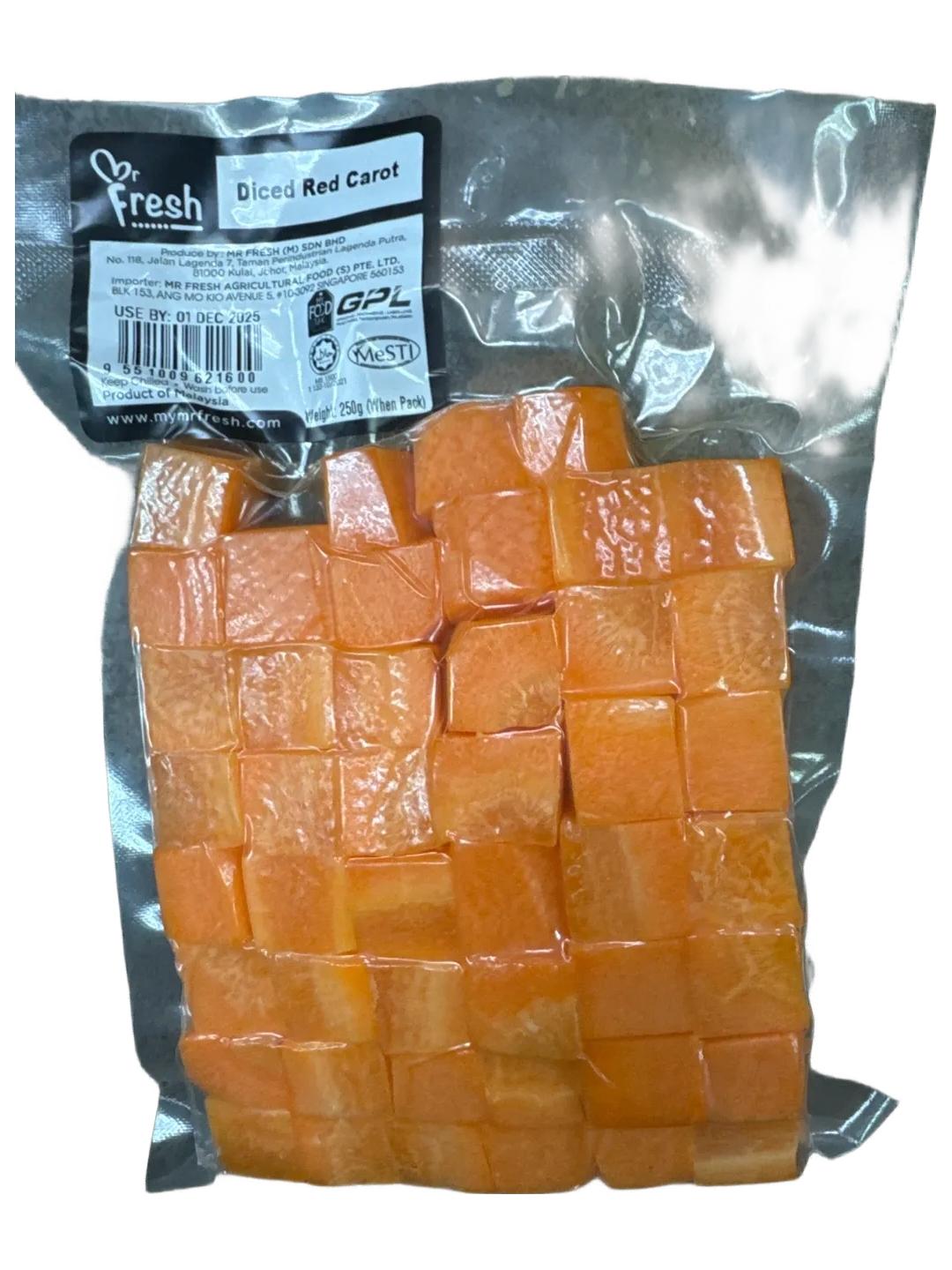 MR Fresh Diced Red Carrot - 250 g