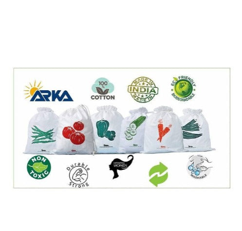 Vegetable Storage Fridge Bags - Set Of 10