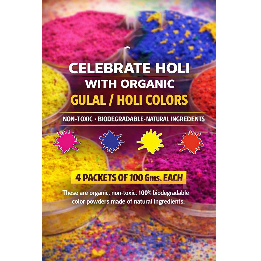 Festive Holi Color 100% Pure Organic Gulal – Combo Set
