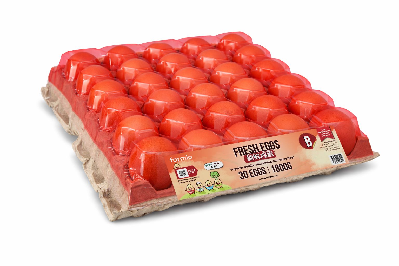 Farmio Farm Fresh Grade B Eggs - 30 Pcs