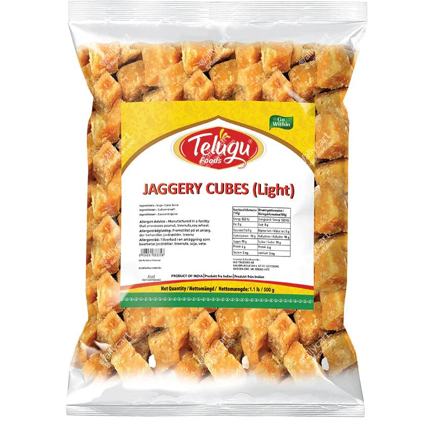 Telugu Foods Jaggery Cubes - 500 g
