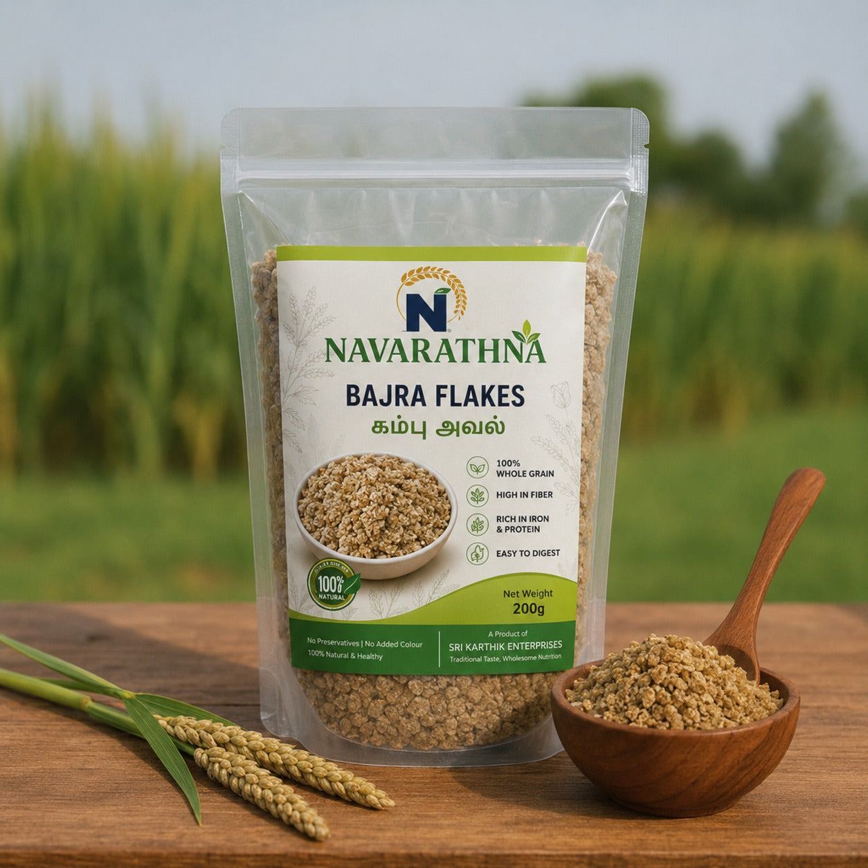 Navarathna Bajra Flakes - 200 g