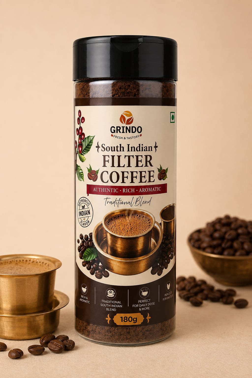 Grindo South india Blend Filter Coffee- 180 g