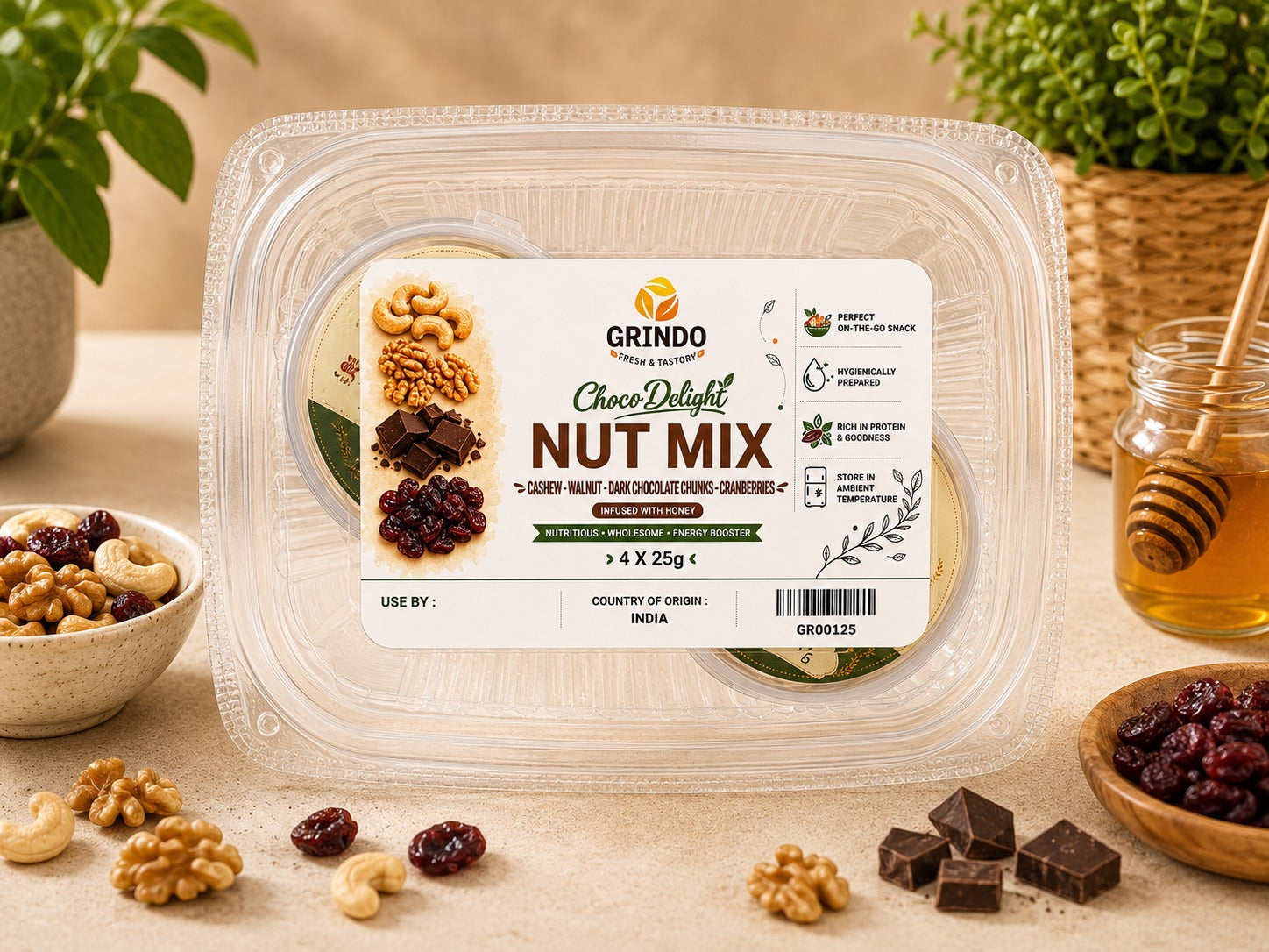 Grindo Choco Delight Nut Mix - 4 X 25 g