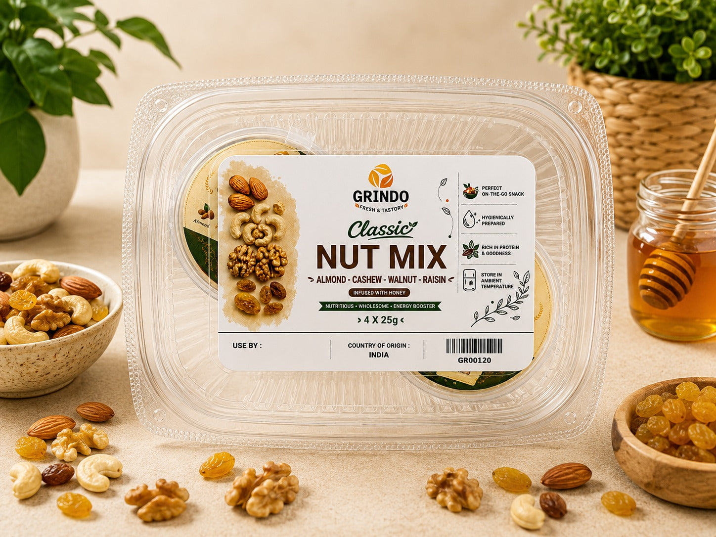 Grindo Classic Nut Mix - 4 X 25 g