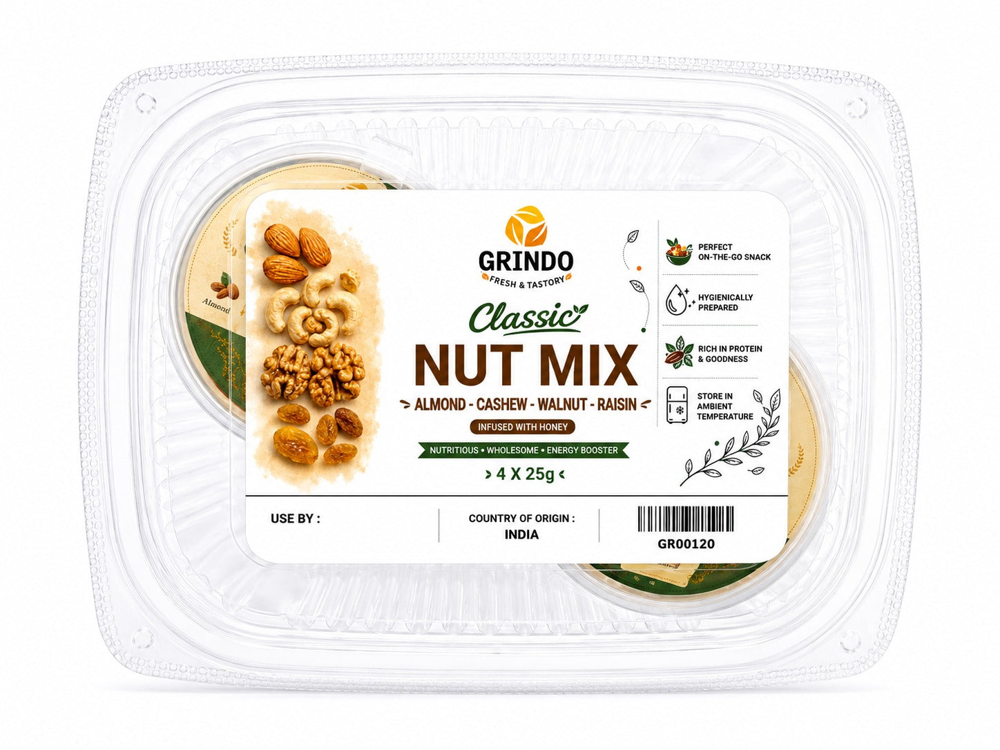 Grindo Classic Nut Mix - 4 X 25 g