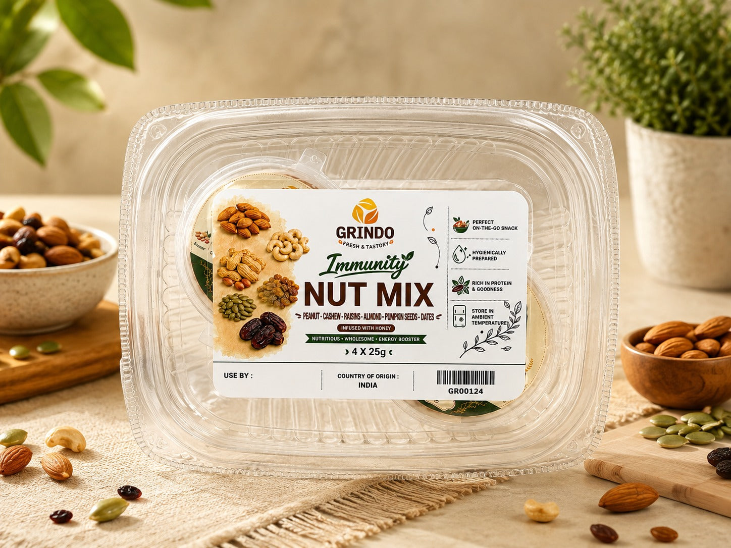 Grindo Immunity Nut Mix - 4 X 25 g