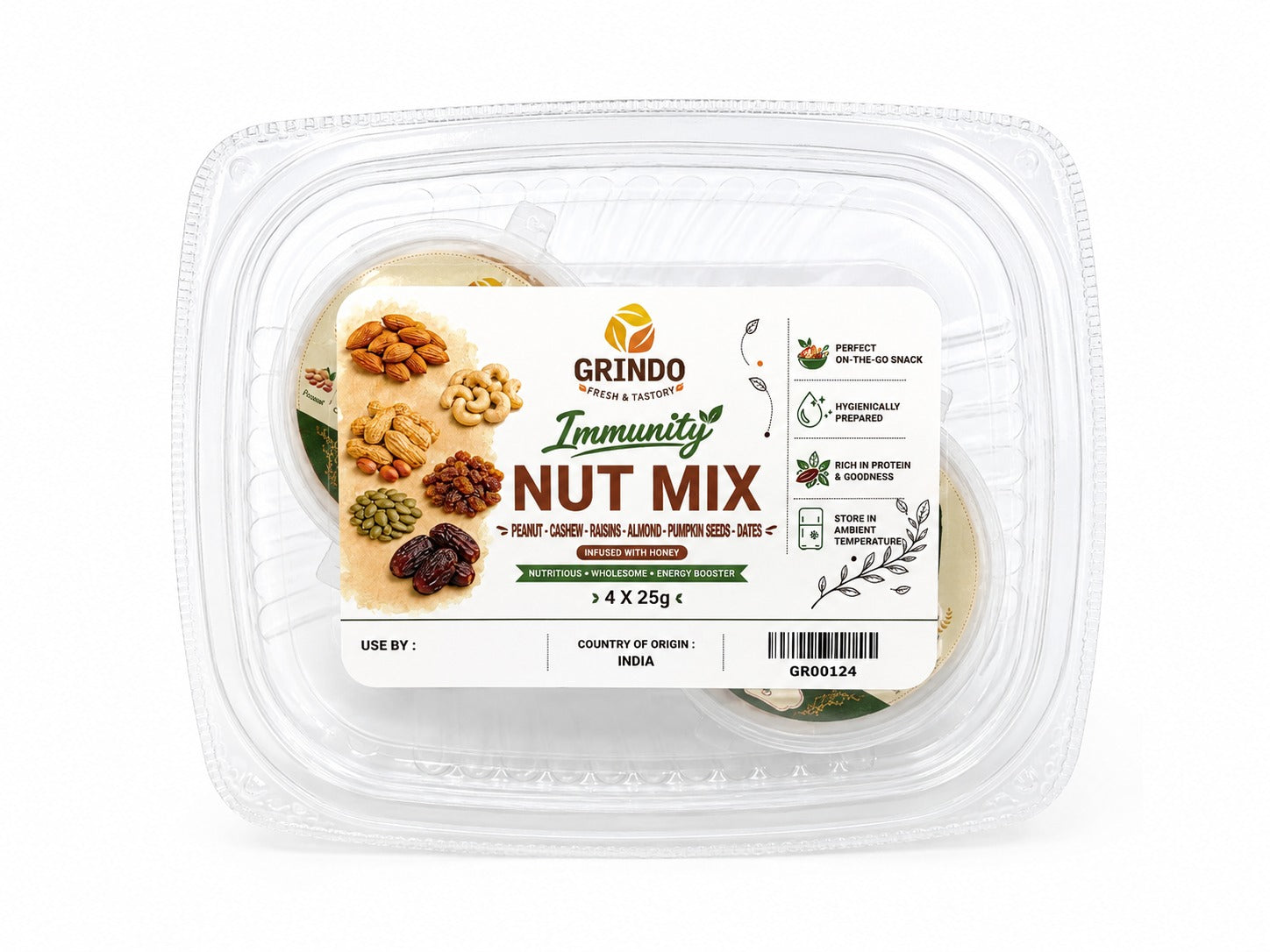 Grindo Immunity Nut Mix - 4 X 25 g