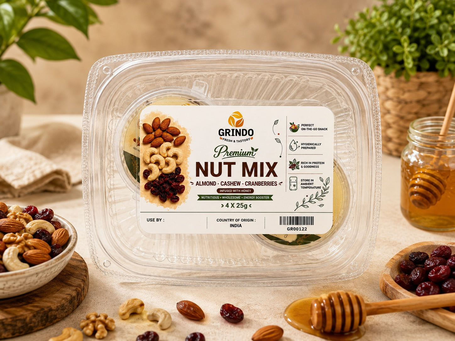 Grindo Premium Nut Mix - 4 X 25 g