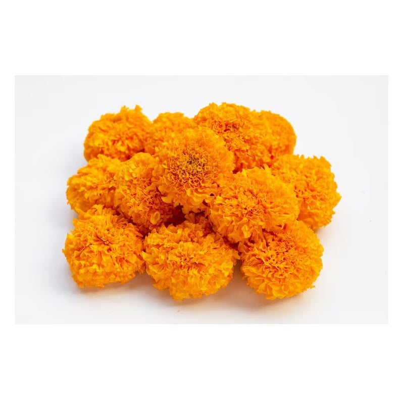 Fresh Orange Marigold Pooja Flower - 200 g