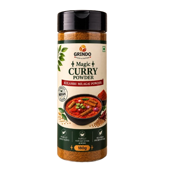 Grindo Magic 360 Curry Powder (Kuzhambu Milagai Powder)  - 180 g