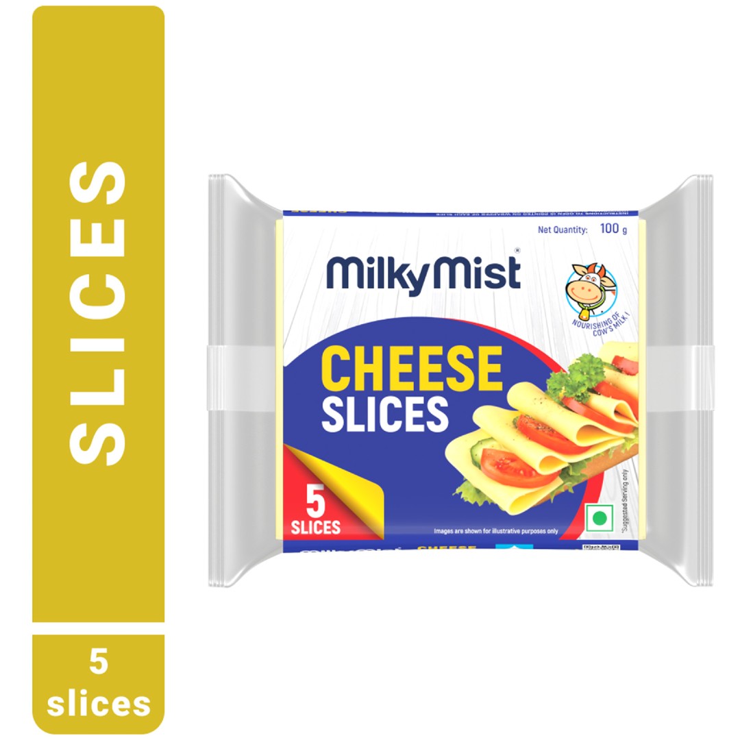 Milky Mist Cheese Slices (Chilled) - 100 g (5 Slices)