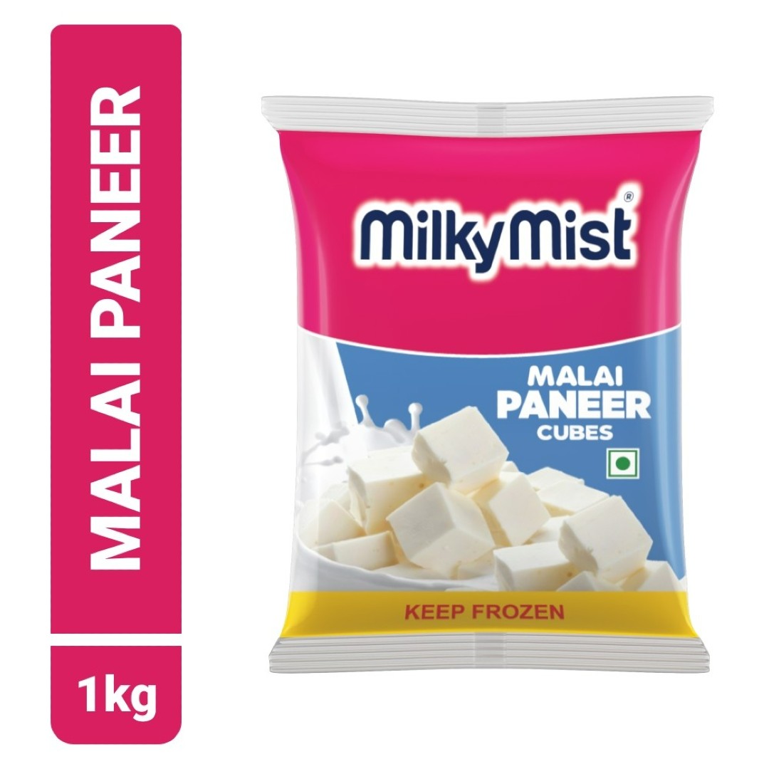 Milky Mist Paneer Cubes (Frozen) - 1 kg