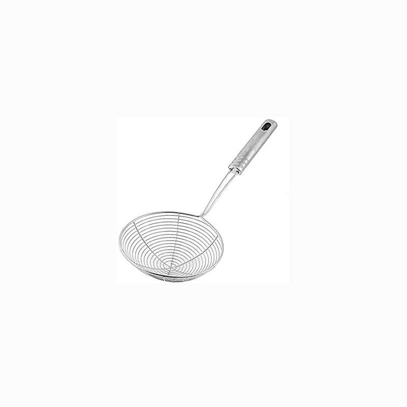 Multipurpose Stainless Steel Strainer with Long Handle - 1 Pc