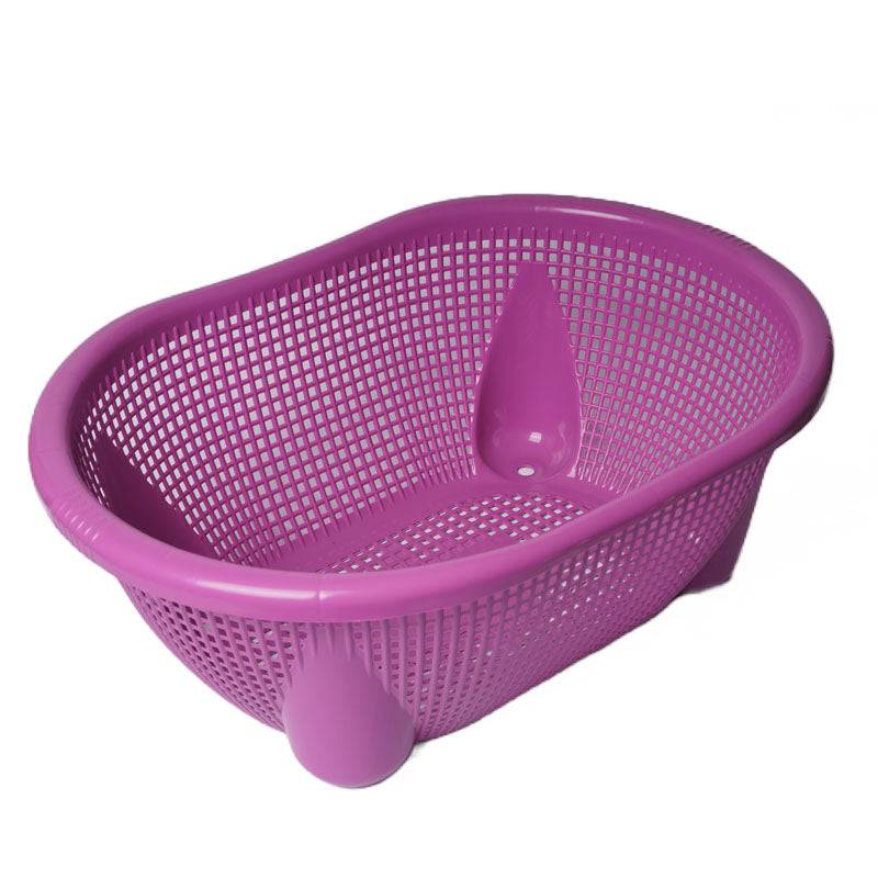 Plastic Basket Cum Dish Drainer Oval (Color May Vary)- 1 Pc