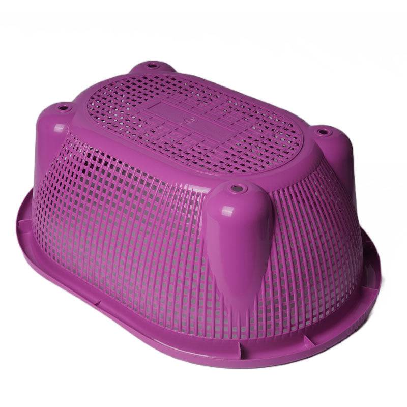 Plastic Basket Cum Dish Drainer Oval (Color May Vary)- 1 Pc