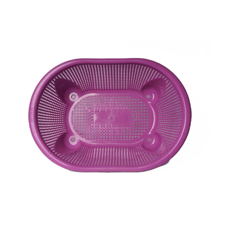 Plastic Basket Cum Dish Drainer Oval (Color May Vary)- 1 Pc