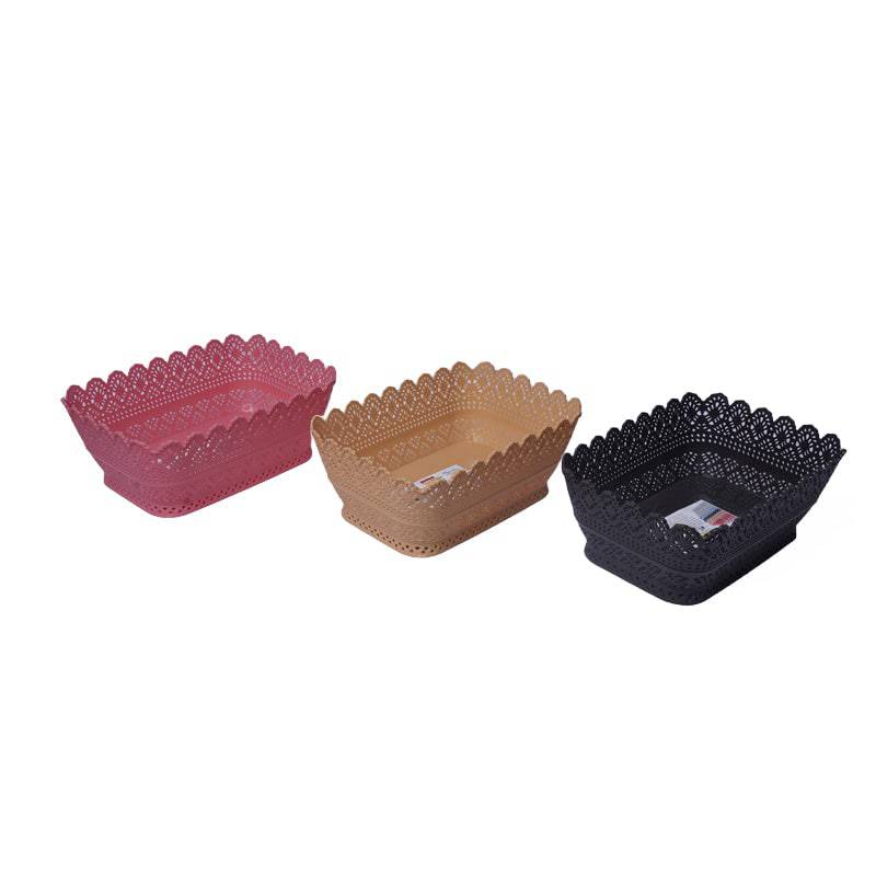 Plastic Basket Lilly - Set of 3