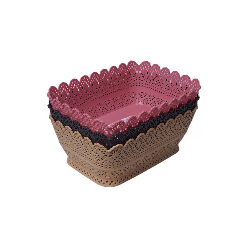 Plastic Basket Lilly - Set of 3