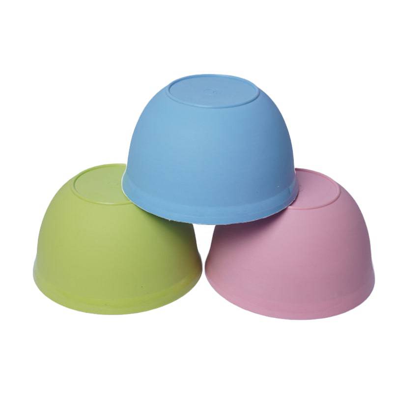 Plastic Bowl Set Multi Color Round - Set Of 4