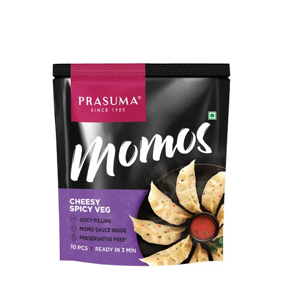 Prasuma Cheesy Spicy Veg Momos - 230 g