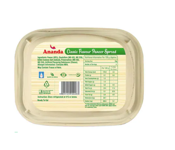 Ananda Classic Paneer Spread - 180 g