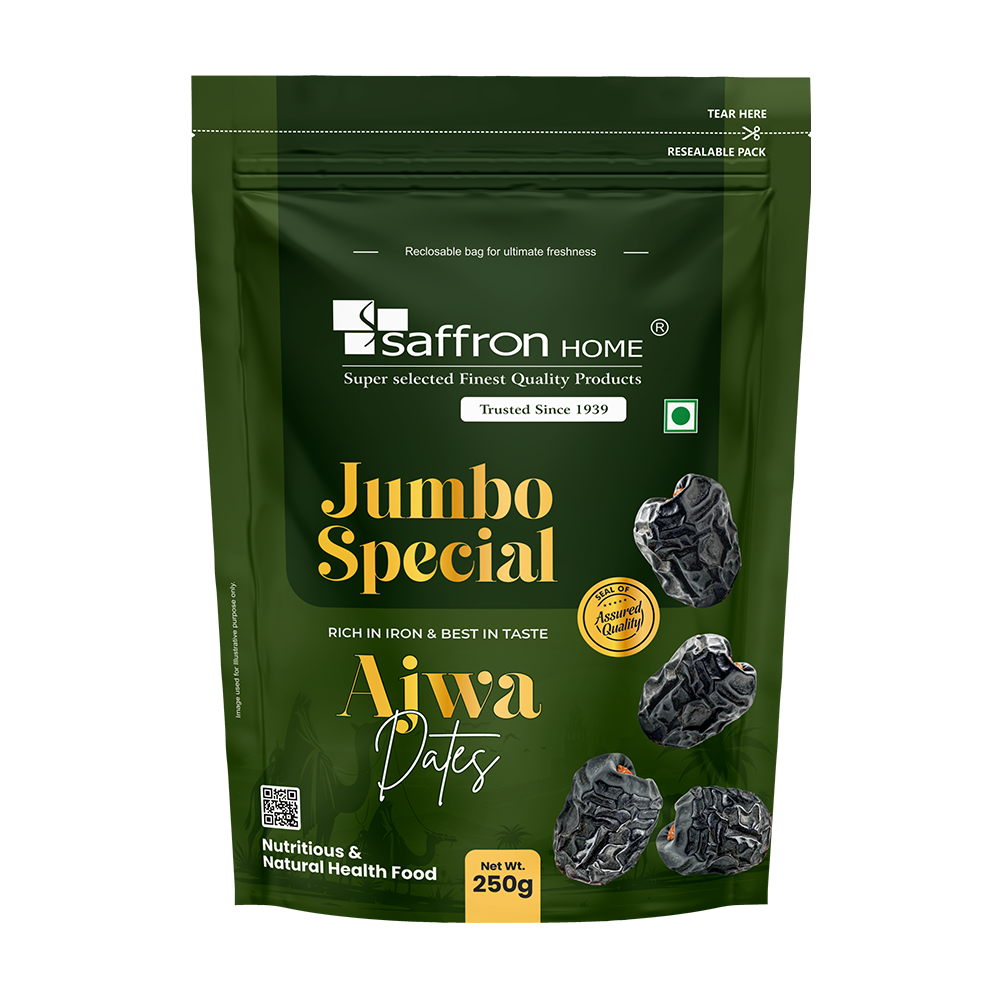 Saffron Home Jumbo Special Ajwa Dates - 250 g