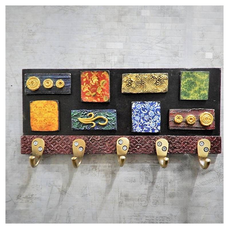 Wall Hooks Key Holder Wall Decor Mural , Cloth Hangers, Elegant Home Utility - 1 Pc