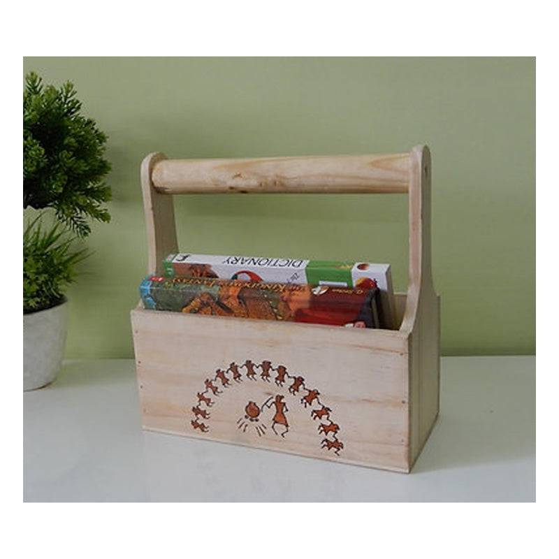 Flower Basket Cutlery Holder Table Or Kitchen Organizer Warli Art Product - 1 pc