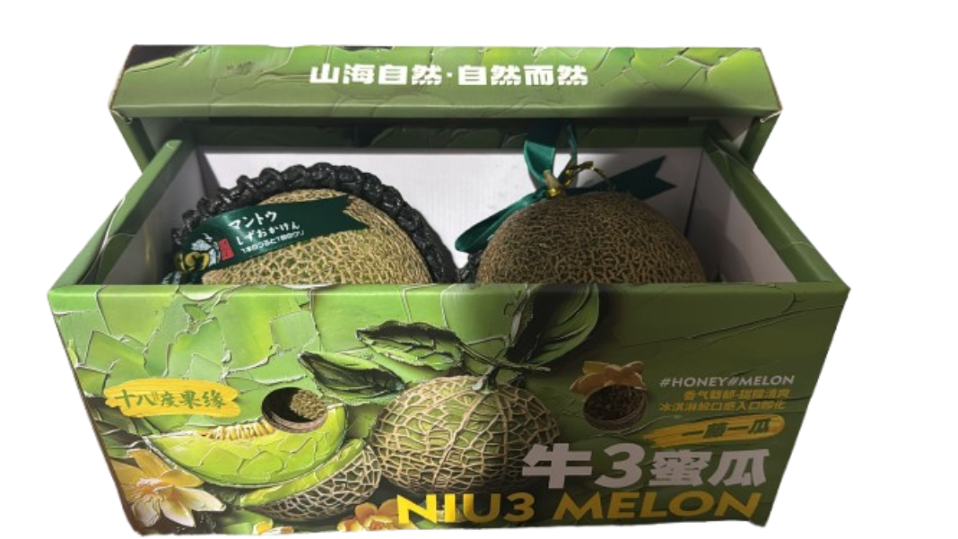 Fresh Niu 3 Japanese Musk Melon Gift pack - 2 Pc