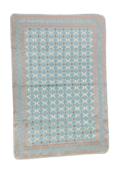 Festive Home Decor Floor Carpet Mat for Living Room (Sea Blue) - 1 Pc