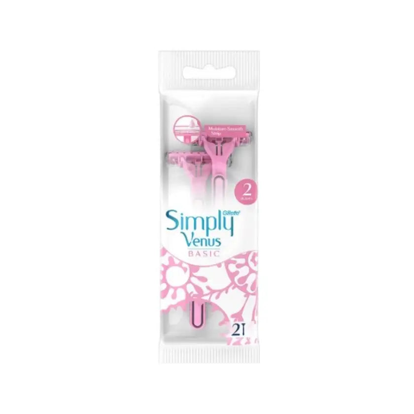 Gillette Simply Venus Basic Twin Blade Disposable Razors - 2 Pcs