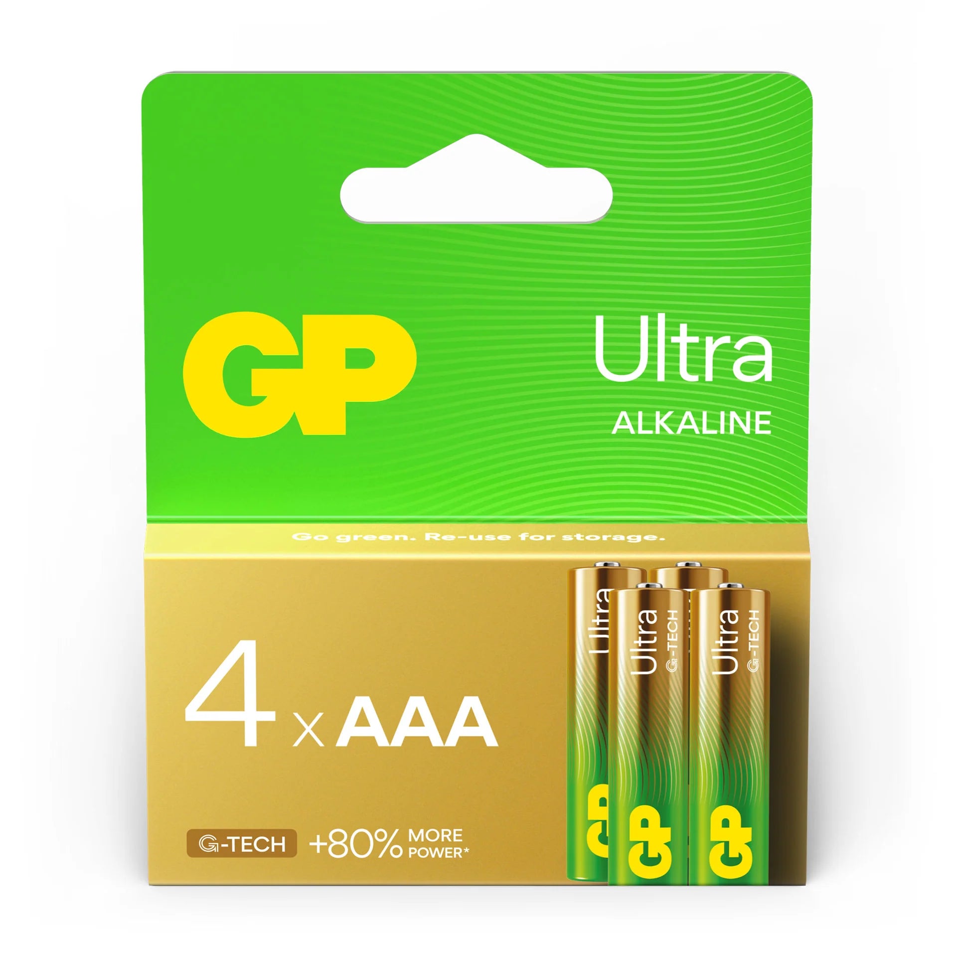 GP Ultra Alkaline Battery 4AAA - 4 Pcs