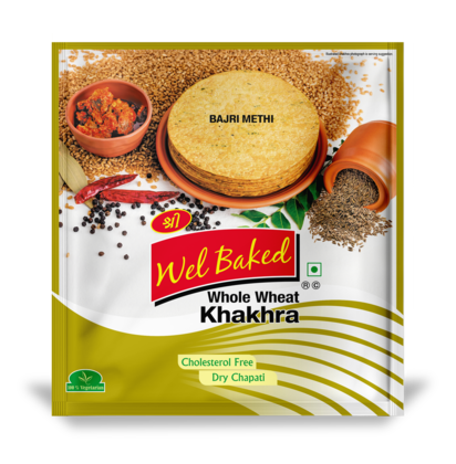 Wel Baked Whole Wheat Khakhra Bajra Methi - 200 g